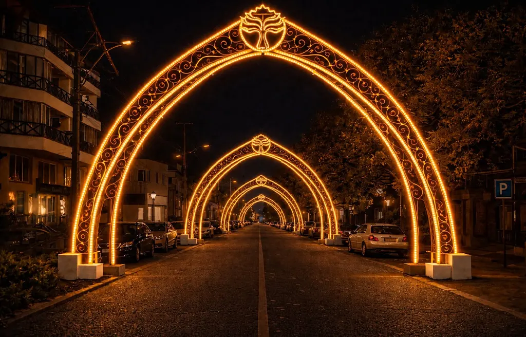 CORREDOR ILUMINADO VAI EMBELEZAR A AVENIDA OSVALDO ARANHA